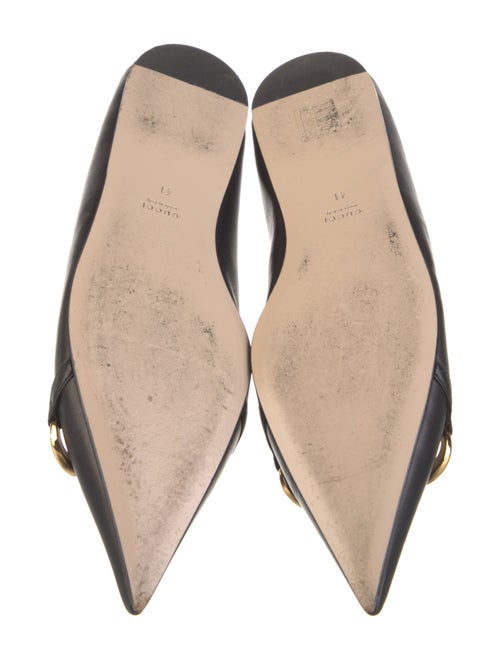 Gucci Horsebit Accent Leather Mary Jane Flats