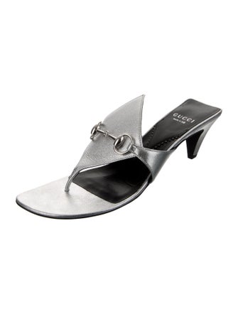 Gucci 1955 Horsebit Accent Leather Slides