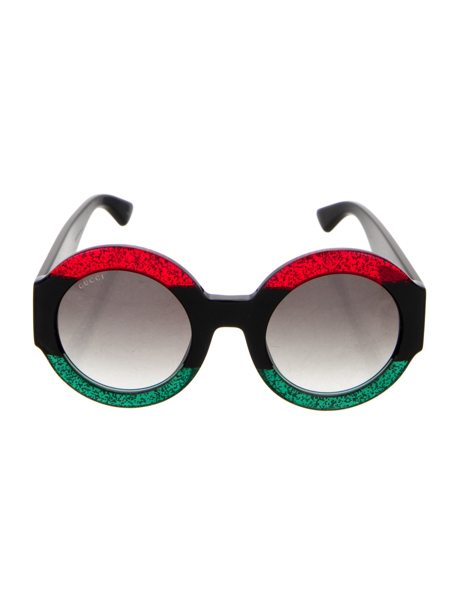 Gucci Web Accent Round Sunglasses