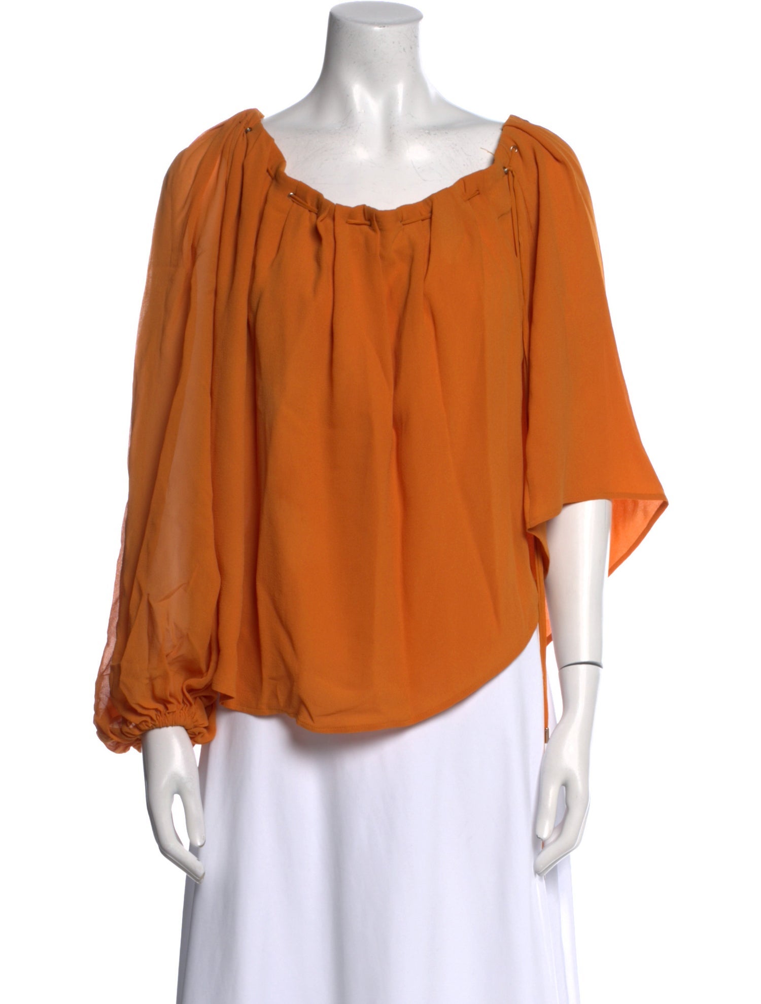 Gucci Silk Scoop Neck Blouse