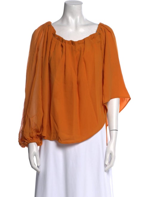 Gucci Silk Scoop Neck Blouse