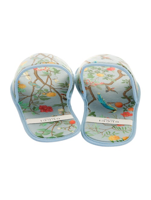 Gucci Satin Floral Print Slides