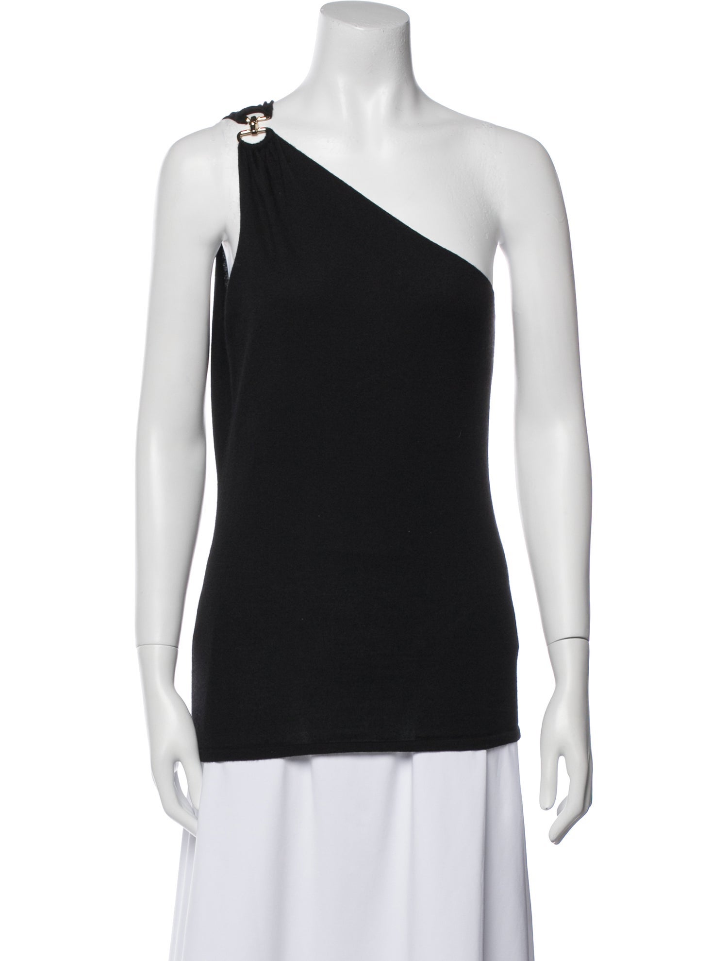 Gucci Cashmere One-Shoulder Top