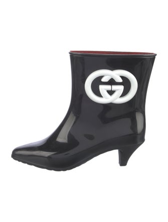 Gucci Interlocking G Logo Rubber Rain Boots