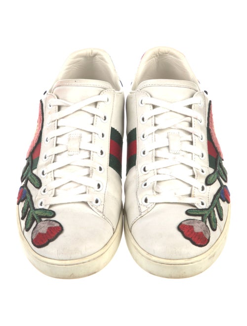 Gucci Web Accent Leather Sneakers