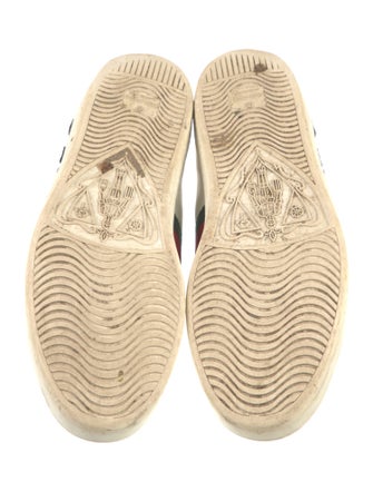 Gucci Web Accent Leather Sneakers