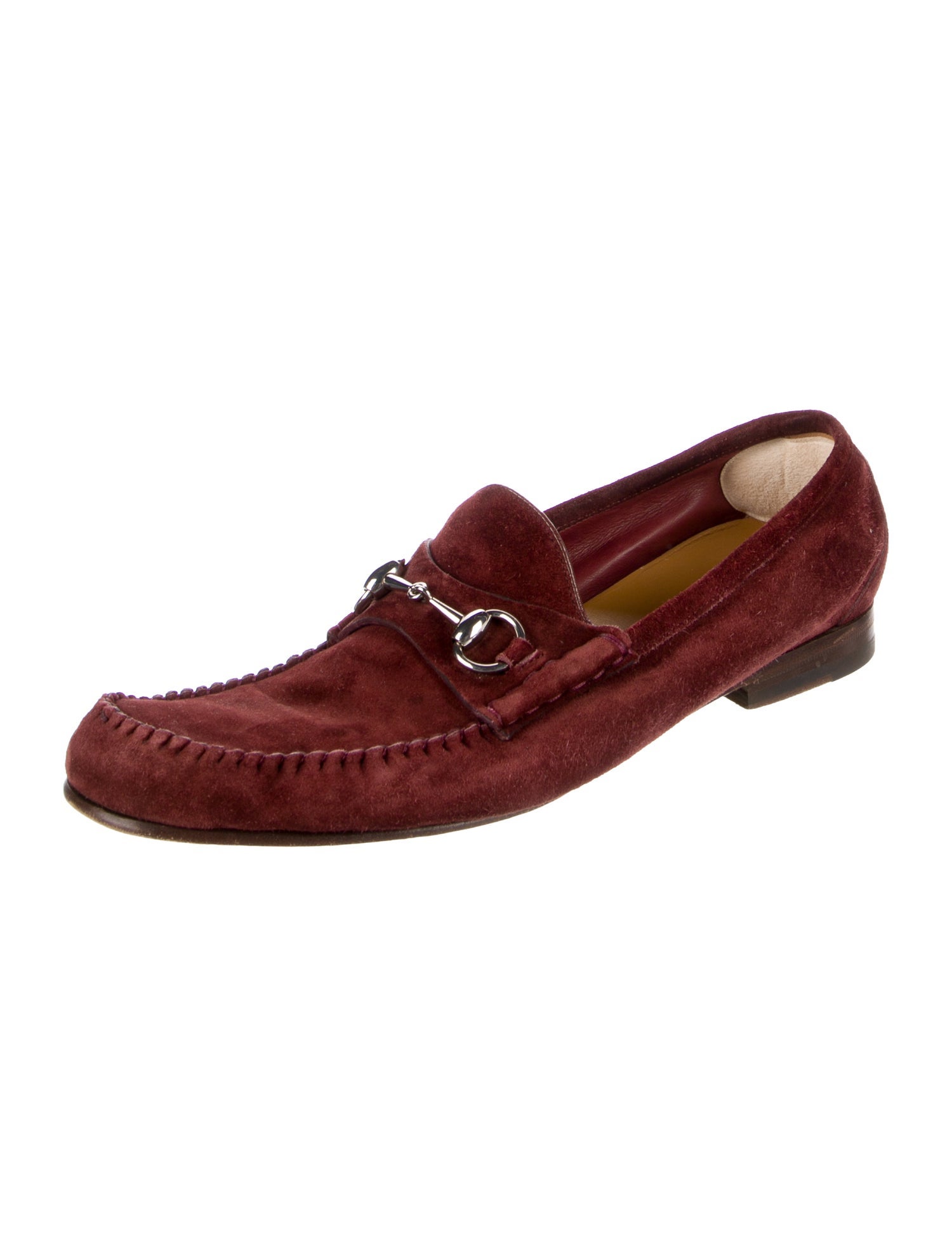 Gucci Horsebit Accent Suede Dress Loafers