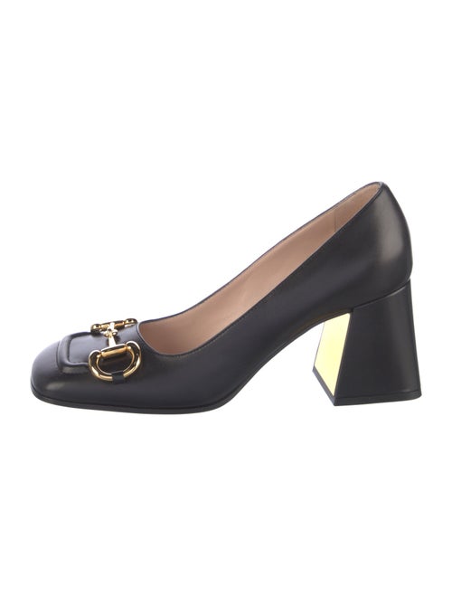 Gucci Horsebit Accent Leather Pumps