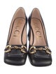 Gucci Horsebit Accent Leather Pumps
