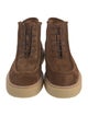 Gucci Interlocking G Logo Suede Lace-Up Boots