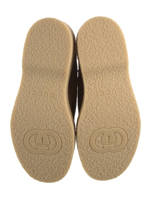 Gucci Interlocking G Logo Suede Lace-Up Boots
