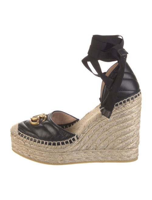 Gucci Double G Logo Jute D'Orsay Pumps