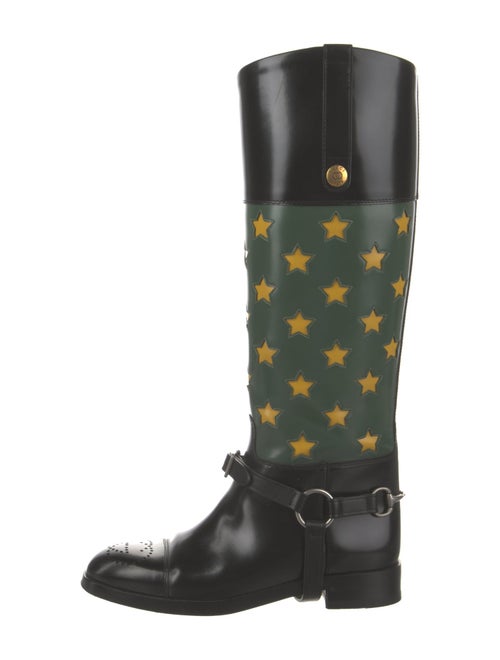 Gucci 1955 Horsebit Accent Patent Leather Riding Boots