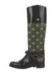Gucci 1955 Horsebit Accent Patent Leather Riding Boots