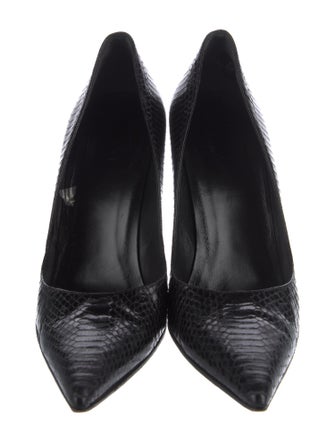 Gucci Bamboo Accent Snakeskin Pumps