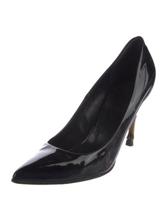 Gucci Bamboo Accent Patent Leather Pumps