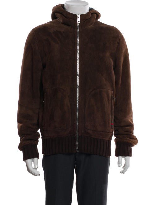 Gucci Web Accent Lamb Fur Windbreaker