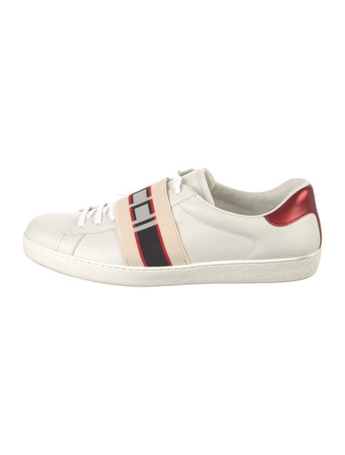 Gucci Web Accent Leather Sneakers
