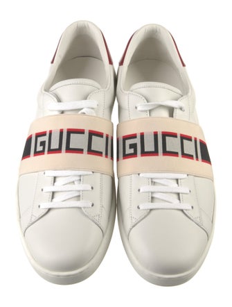 Gucci Web Accent Leather Sneakers