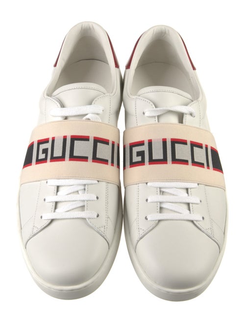 Gucci Web Accent Leather Sneakers
