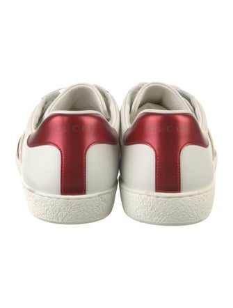 Gucci Web Accent Leather Sneakers