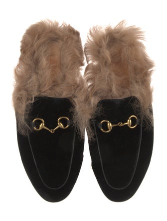 Gucci Horsebit Accent Velvet Mules