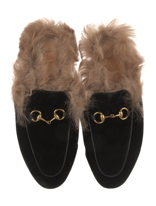 Gucci Horsebit Accent Velvet Mules