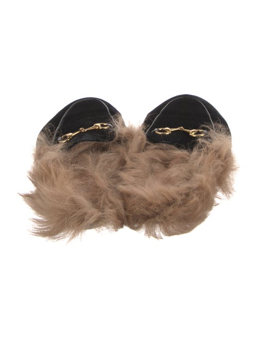 Gucci Horsebit Accent Velvet Mules