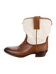 Gucci Leather Colorblock Pattern Chelsea Boots
