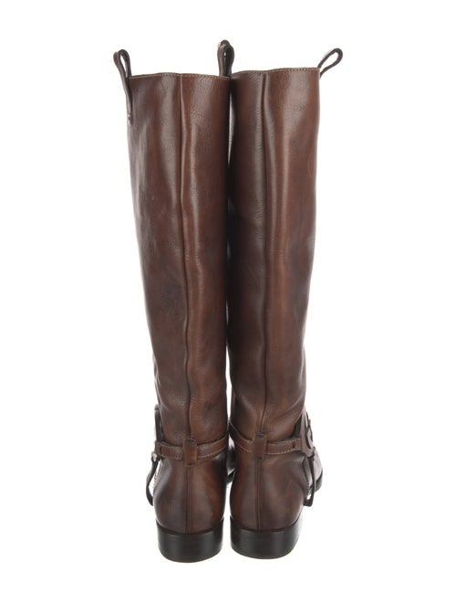 Gucci Interlocking G Logo Leather Riding Boots