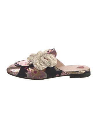 Gucci Jacquard Floral Print Mules