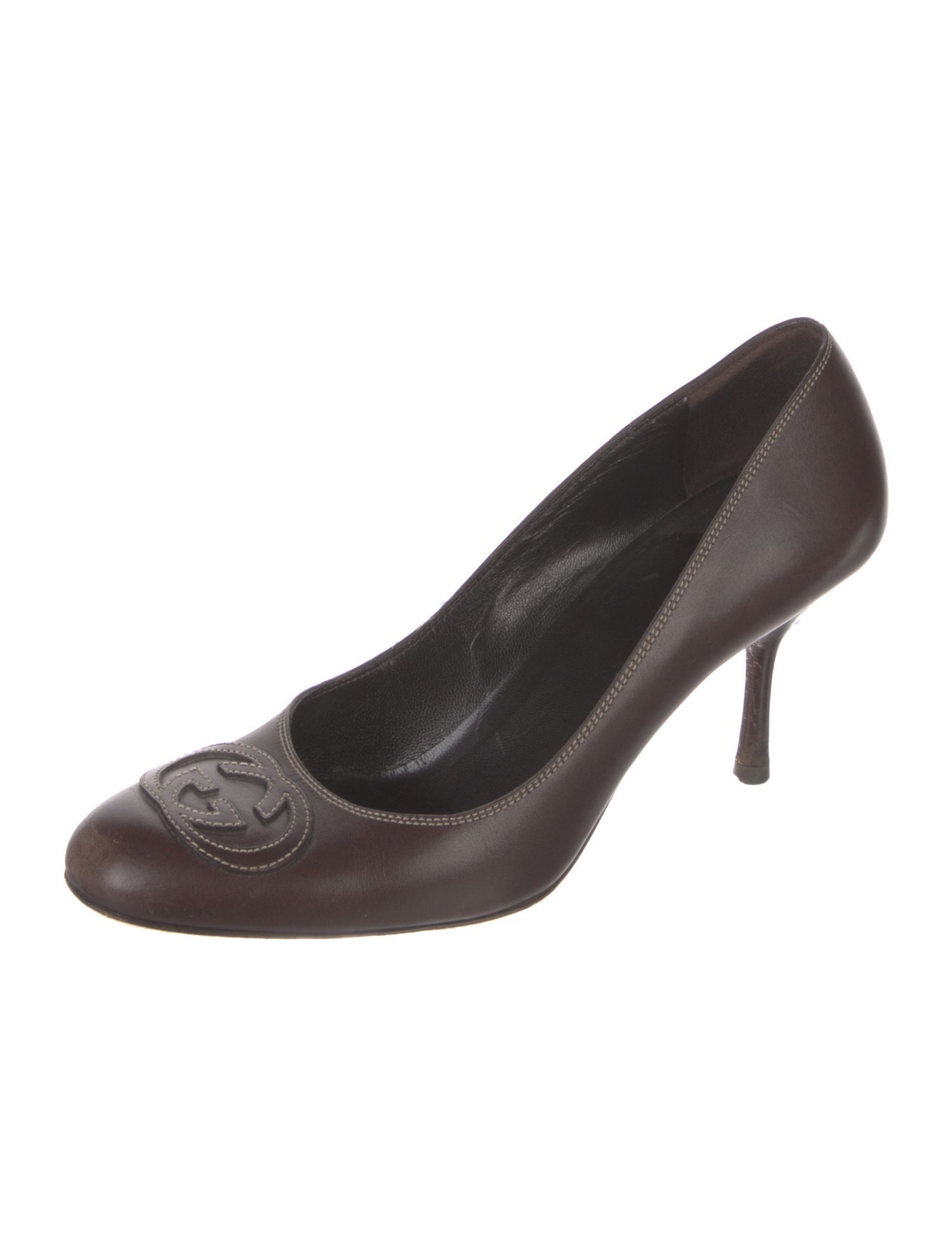 Gucci Interlocking G Logo Leather Pumps
