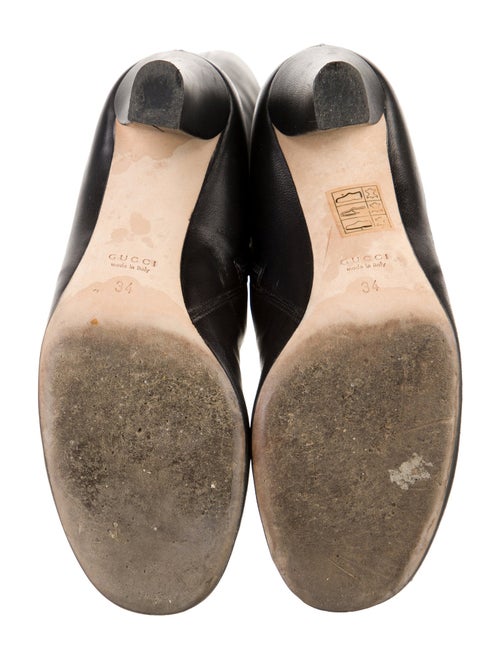 Gucci Interlocking G Logo Leather Boots