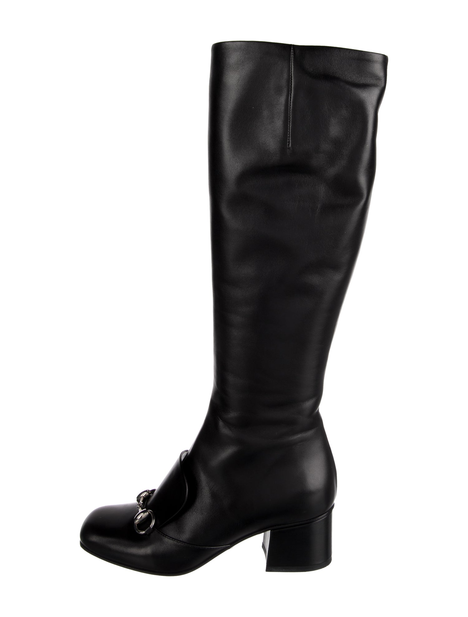 Gucci Horsebit Accent Leather Riding Boots