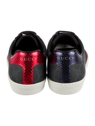 Gucci GG Supreme Leather Trim Embellishment Sneakers