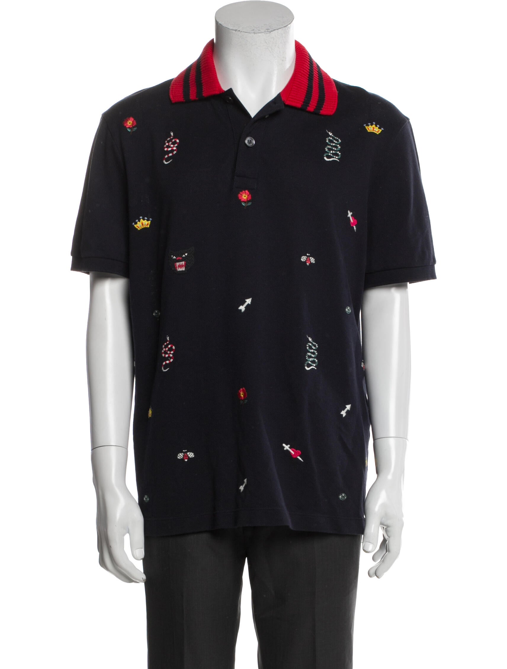 Gucci Kingsnake Printed Polo Shirt
