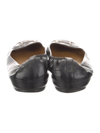 Gucci Horsebit Accent Patent Leather Ballet Flats
