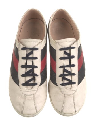 Gucci Leather Colorblock Pattern Sneakers