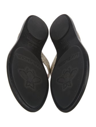 Gucci Double G Logo Leather Flip Flops