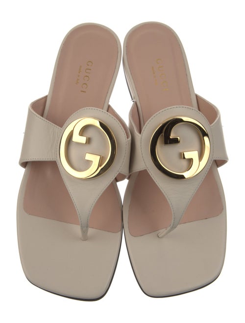 Gucci Interlocking G Logo Leather Slides