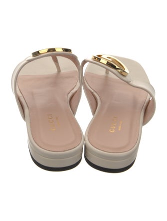 Gucci Interlocking G Logo Leather Slides