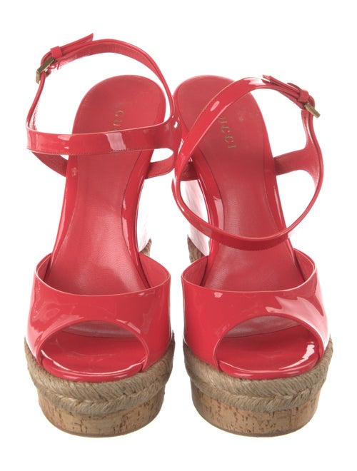 Gucci Microguccissima Pattern Patent Leather Espadrilles