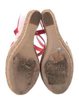 Gucci Microguccissima Pattern Patent Leather Espadrilles