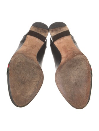 Gucci Web Accent Leather Pumps