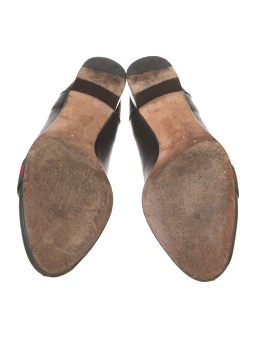 Gucci Web Accent Leather Pumps