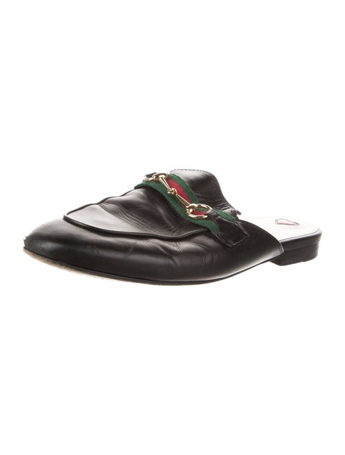 Gucci Web Accent Leather Mules