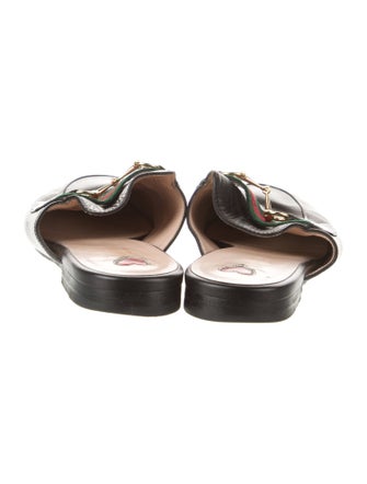 Gucci Web Accent Leather Mules