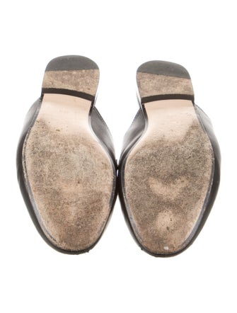 Gucci Web Accent Leather Mules
