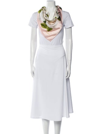 Gucci Silk Floral Print Scarf