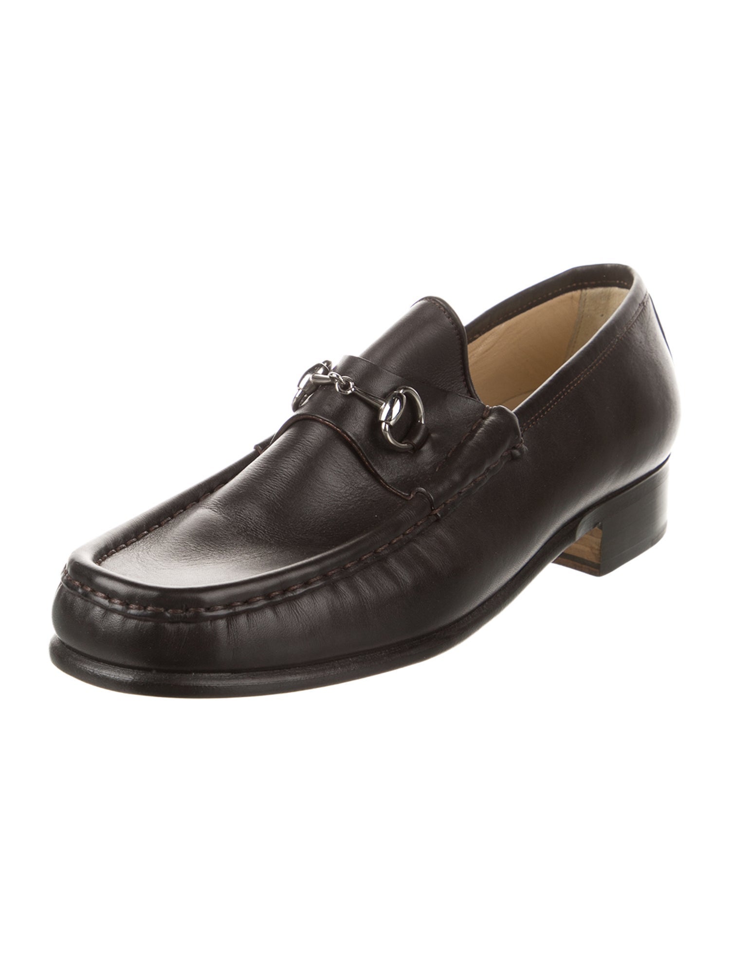 Gucci Horsebit Accent Leather Dress Loafers
